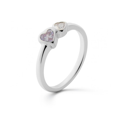 Bague Coeur Argent Oxyde de Zirconium