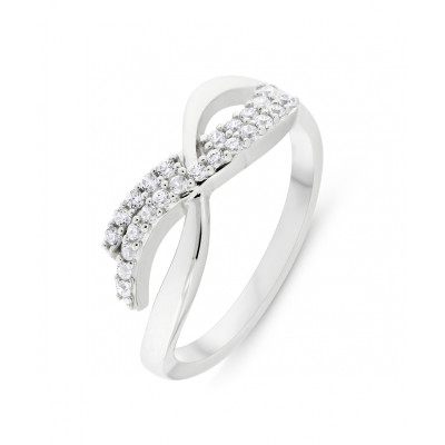 Bague en Argent 925 rhodié et Oxyde de zirconium