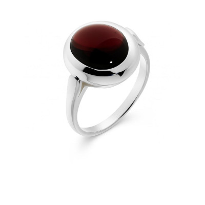 Bague Grenat Ovale 12x10mm Argent