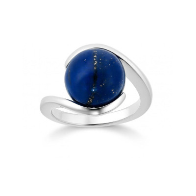 Bague Lapis Moderne Cabochon Rond 12mm