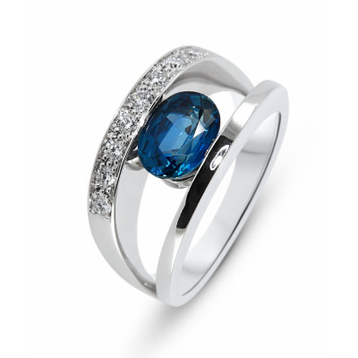 bague femme saphir