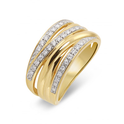 Bague Or Jaune 750 Diamant