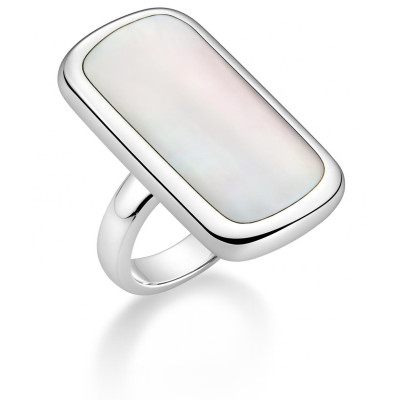 Bague Rectangulaire  Nacre en Argent 925