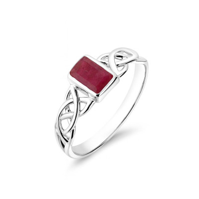 Bague Rhodonite Argent Motif celtique