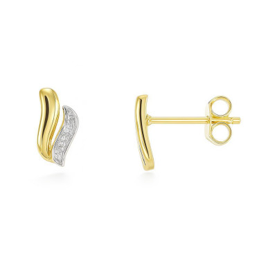 Boucles d'oreilles 2Ors  Diamant 0.011ct