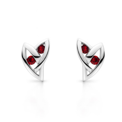 Boucles d'oreilles Argent 925 Grenat