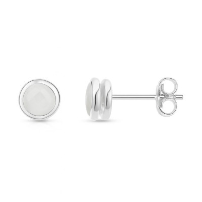 Boucles d'oreilles Argent 925 Labradorite Ronde 5mm
