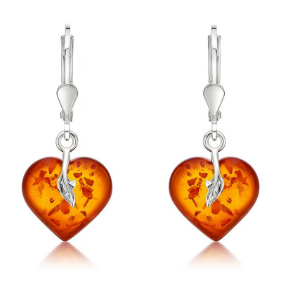 Boucles d'oreilles Argent  Ambre