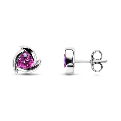 Boucles d'oreilles Argent  Améthyste 3.5mm