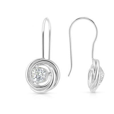 Boucles d'oreilles Argent Anneaux Oxyde de Zirconium