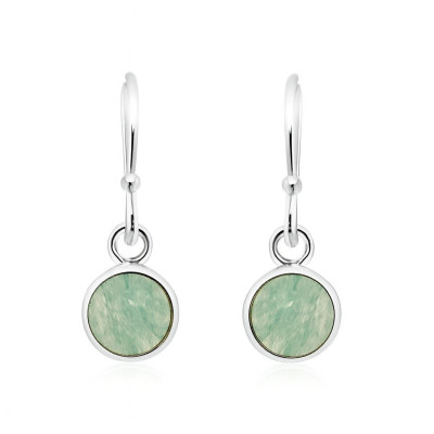 Boucles d'oreilles Argent  Aventurine Rondes 7mm