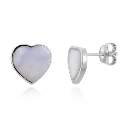 Boucles d'oreilles Argent et Nacre blanche