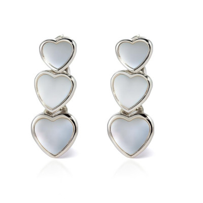 Boucles d'oreilles Argent et Nacre blanche