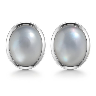 Boucles d'oreilles Argent et Nacre blanche