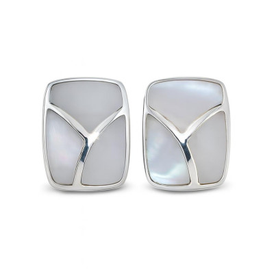 Boucles d'oreilles Argent et Nacre blanche