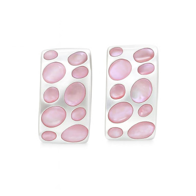 Boucles d'oreilles Argent et Nacre rose