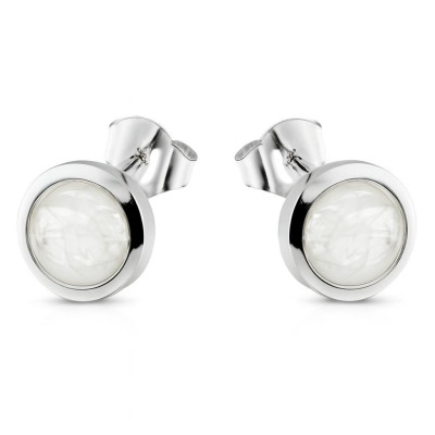 Boucles d'oreilles Argent Labradorite Ronde 7mm