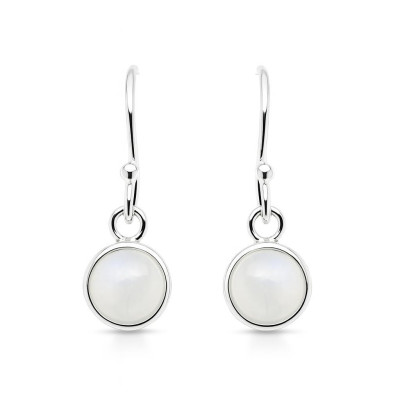 Boucles d'oreilles Argent  Labradorite Rondes 7mm