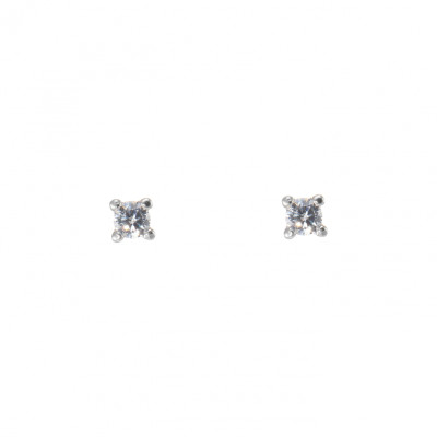 Boucles d'oreilles Argent Oxyde de Zirconium 3mm