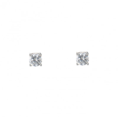 Boucles d'oreilles Argent Oxyde de Zirconium 4mm