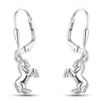Boucles d'oreilles Argent  Pendantes Cheval