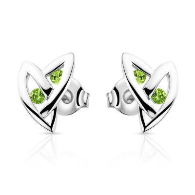 Boucles d'oreilles Argent  Péridot 1.5 et 2mm