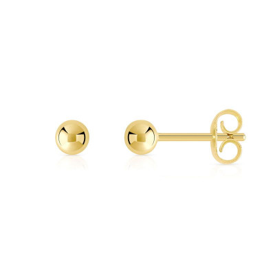 Boucles d'oreilles Boules 6mm en  Or Jaune 375