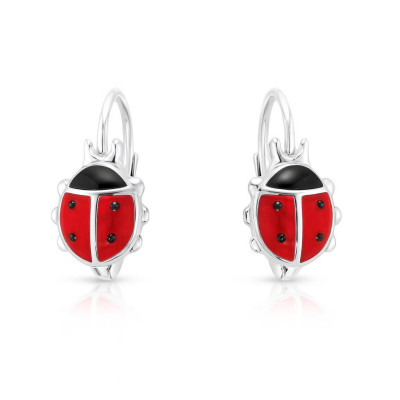 Boucles d'oreilles Coccinelles en Argent 925