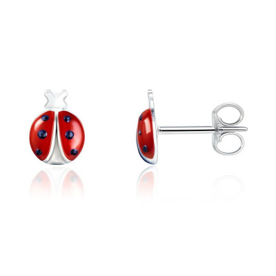 Boucles d'oreilles coccinelles en Argent 925