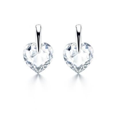 Boucles d'oreilles Coeur  Argent Oxyde de zirconium