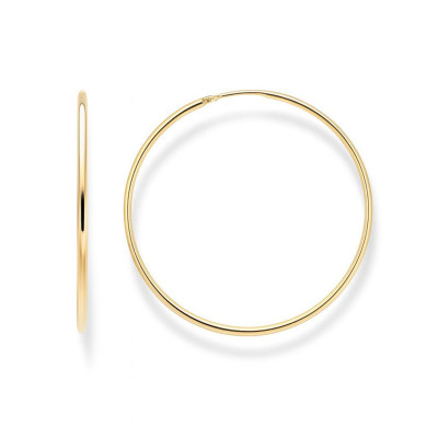 Boucles d'oreilles Créoles  1.5mm x 25mm Or Jaune 750