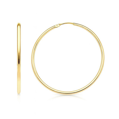 Boucles d'oreilles Créoles 1.5mm x 30mm Or Jaune 750