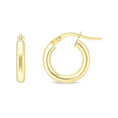Boucles d'oreilles Créoles 2.3mm x 14mm Or Jaune 375