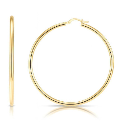 Boucles d'oreilles Créoles 2.5mm x 55mm Or Jaune 375