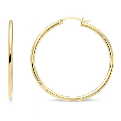 Boucles d'oreilles Créoles 2mm x 34mm Or Jaune 375