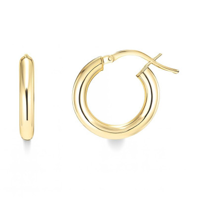 Boucles d'oreilles Créoles 3mm x 16mm Or Jaune 375
