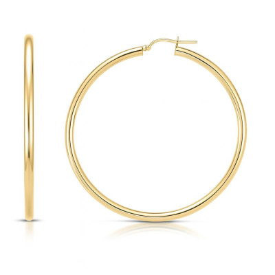 Boucles d'oreilles Créoles 3mm x 55mm Or Jaune 375