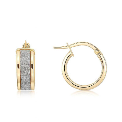 Boucles d'oreilles Créoles 6.2mm x 15mm  2 Ors 375