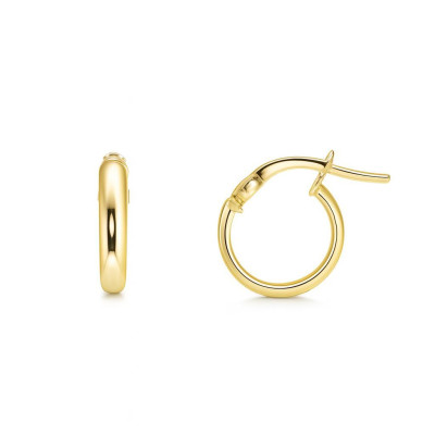 Boucles d'oreilles Créoles Demi Jonc 2.4mm x 12mm Or Jaune 375