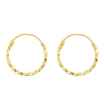 Boucles d'oreilles créoles or Jaune  10mm