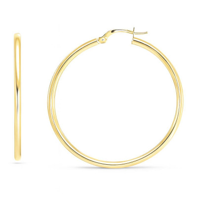 Boucles d'oreilles Créoles Or Jaune 375 2mm x 30mm