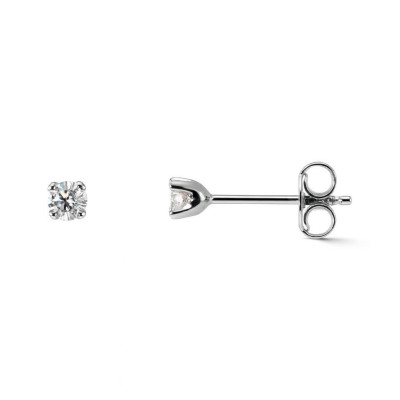 Boucles d'oreilles Diamant 0.20 carat Or Blanc 750