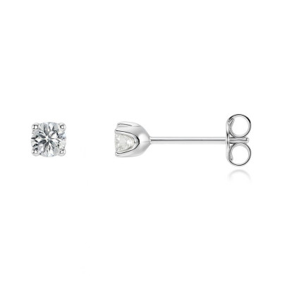 Boucles d'oreilles Diamant 0.40 carat Or Blanc 750