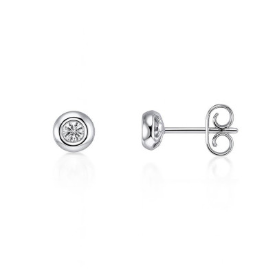 Boucles d'oreilles Diamant Or Blanc 0.08ct