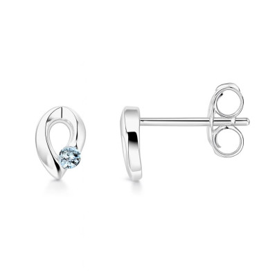 Boucles d'oreilles Goutte Argent Topaze Bleue Traitée