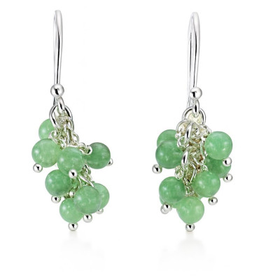 Boucles d'oreilles Grappes Aventurine