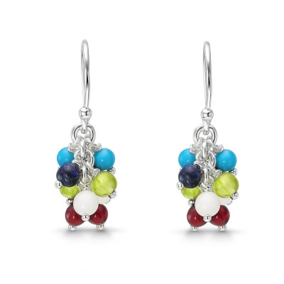 Boucles d'oreilles Grappes Multicolore