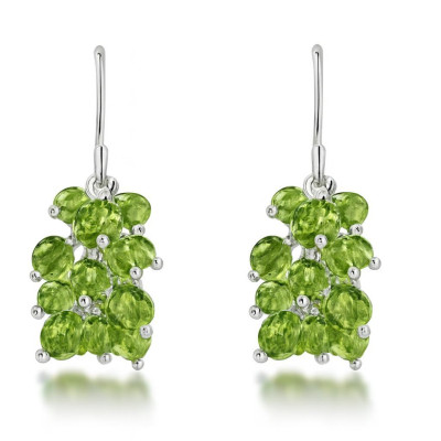 Boucles d'oreilles Grappes  Péridot