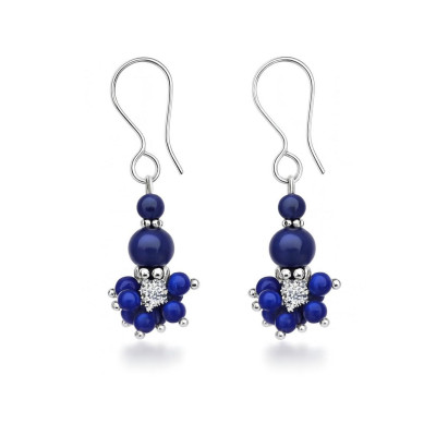 Boucles d'oreilles Lapis Lazuli en Argent 925