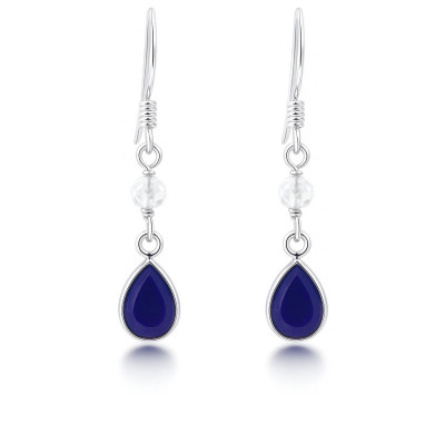 Boucles d'oreilles Lapis Lazuli et Labradorite sur  Argent
